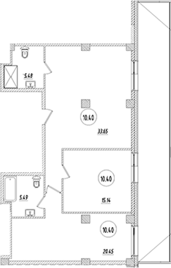 2-комнатная квартира 80.21 м², 10/9 эт., Апарт-отель «Апарт отель Well»